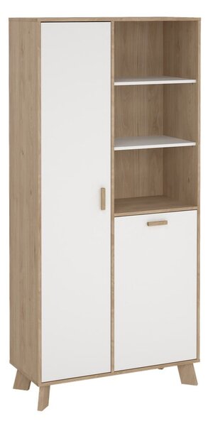 Bel regal v hrastovem dekorju 89x188x40 cm Ikast – Tvilum