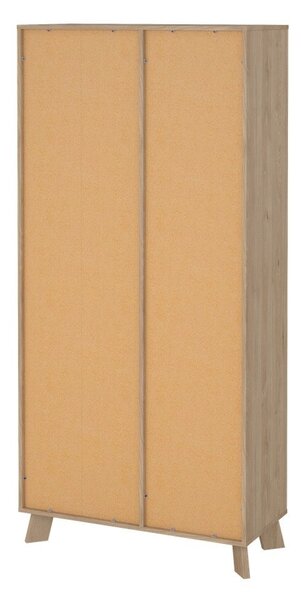 Bel regal v hrastovem dekorju 89x188x40 cm Ikast – Tvilum
