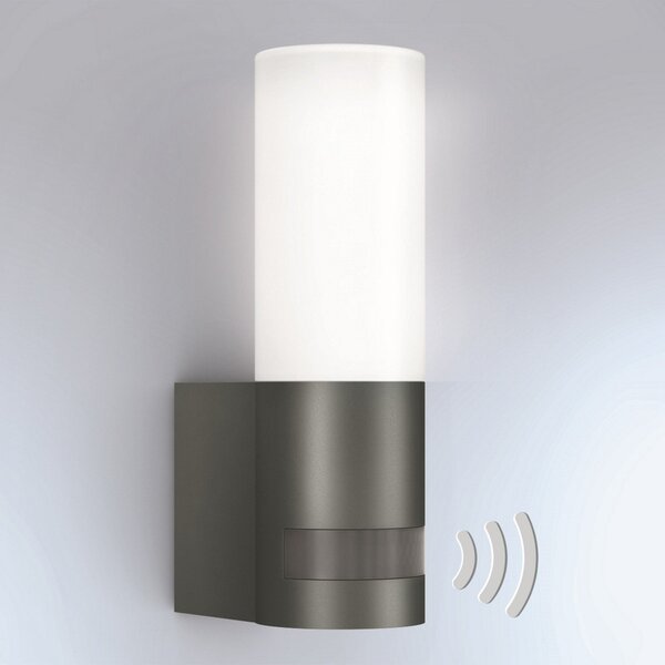 STEINEL L 605 S LED zunanja stenska svetilka Sensor IP44, Črna, Kovina, Sodobni