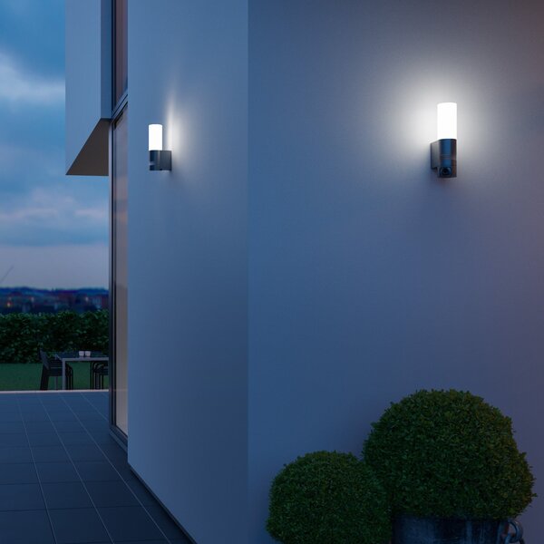 STEINEL L 605 S LED zunanja stenska svetilka Sensor IP44, Črna, Kovina, Sodobni