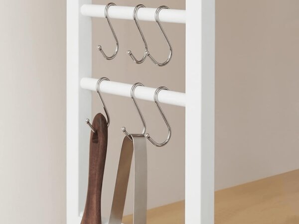 Kuhinjski regal LORANO 167x80 cm, bela / dekor hrast