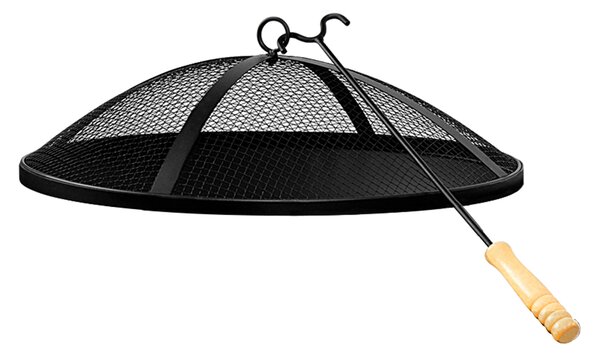 Ognjišče s prostorom za drva FIRE, Ø55cm, črn Gardebruk