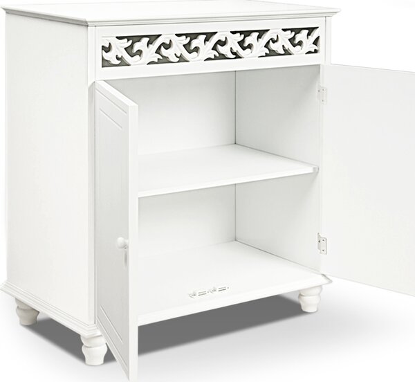 Komoda JERSEY, 76x65x35cm, bela Casaria