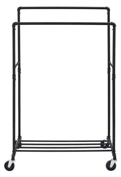 Dvojno stojalo za oblačila RARE, cevni dizajn, 100 x 59 x 162 cm, črna SongmicsHome