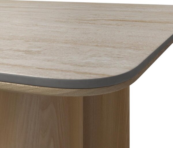 Bessagi Home Jedilna Miza Kiano, Naravne Barve, Porcelan, 220x105