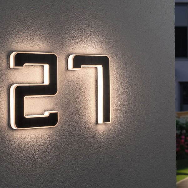 Paulmann LED sončna hiša številka 3, Črna, Plastika, Sodobni