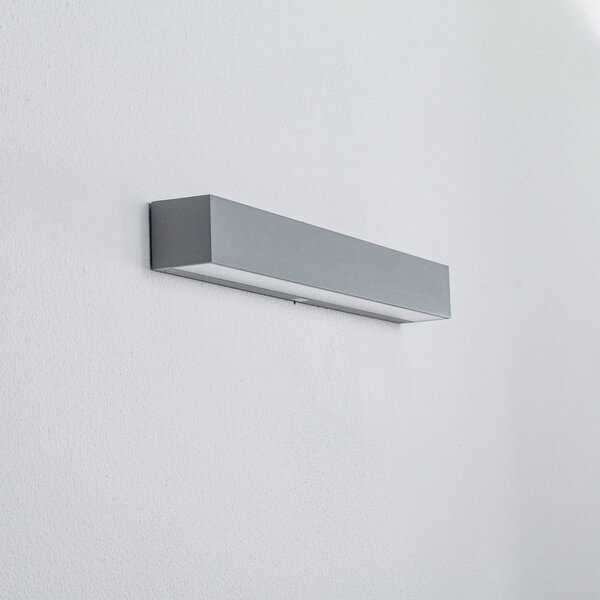 Arcchio LED zunanja stenska svetilka Lengo, 50 cm, 1-svetilna, siva, CCT, Siva, Aluminij, Sodobni