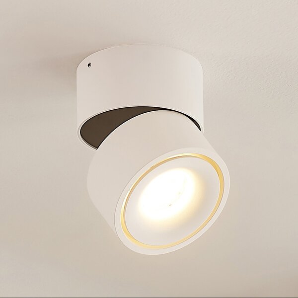 Arcchio LED stropni reflektor Rotari, bel, 1-svetlobni, 946lm, zatemnjen, Bela, Hodnik, Aluminij, Sodobni
