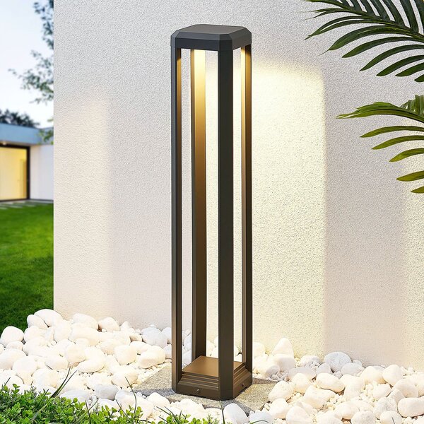 Lucande Lucidna LED luč za osvetlitev poti Fery, antracit, kovina, 80 cm, IP65, Črna, Kovina, Sodobni
