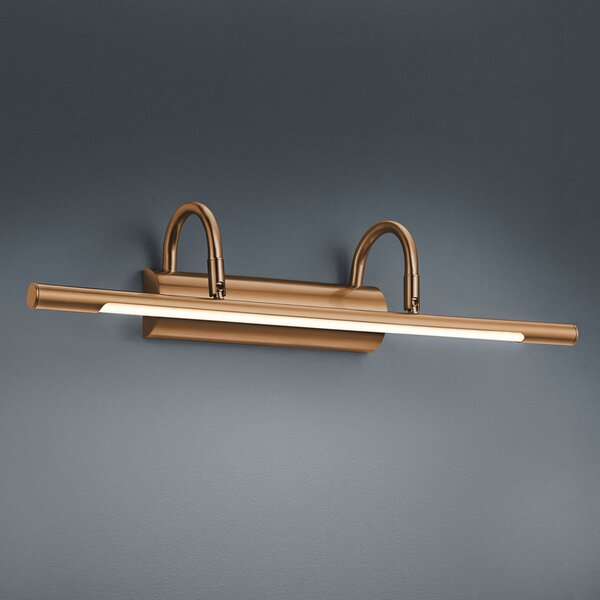 Trio Lighting LED stenska svetilka Lorena, starinska medenina, Bronasta / starinska medenina, Dnevna soba / jedilnica, Kovina, Sodobni