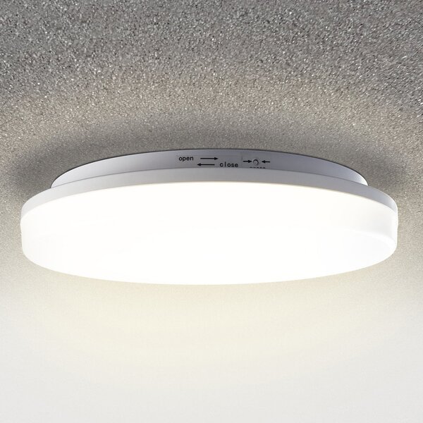 Heitronic LED stropna svetilka Pronto, okrogla, senzor gibanja, Bela, Plastika, Sodobni