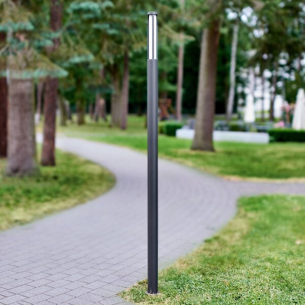 Lucande LED zunanje svetilo Sidny, 220 cm, antracit, IP54, Črna, Kovina, Sodobni