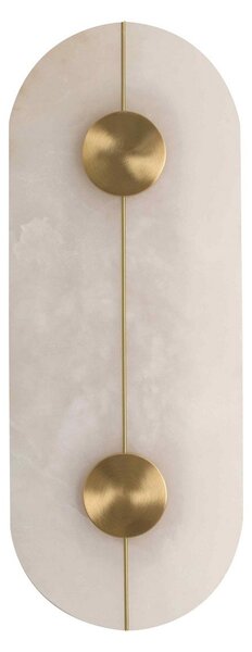 Viokef LED stenska svetilka Lusso, višina 43,5 cm, Bela, Dnevna soba / jedilnica, Marmor