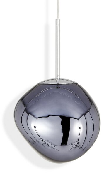 Tom Dixon LED viseča svetilka Melt Mini, Ø 28 cm, dimna, zatemnjen, Siva, Dnevna soba / jedilnica, Plastika, Dizajn