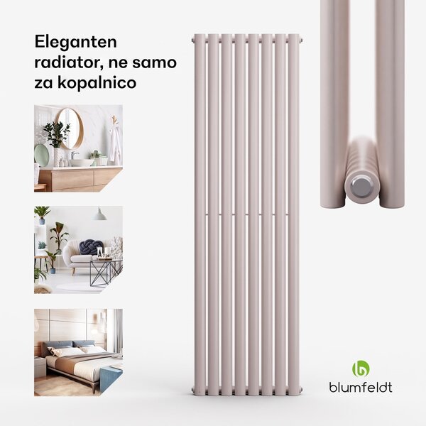 Blumfeldt Tallheo, 47 x 160, radiator, kopalniški radiator, cevni radiator, 1472 W, sanitarna voda, 1/2