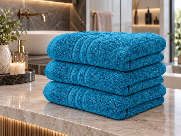 Brisača Comfort 70 x 140 cm azurna, 100% bombaž