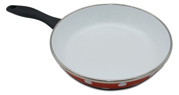 Ponev 24cm rdeča s pikami