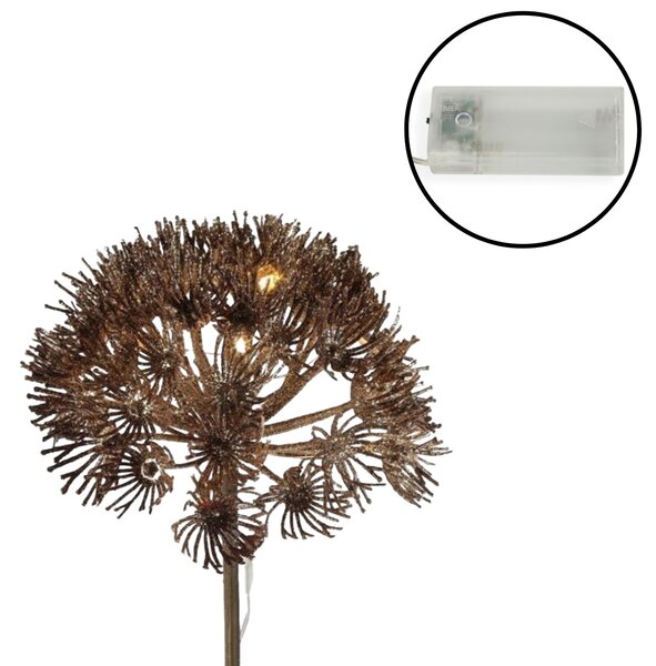 LED osvetljena okrasna veja HERACLEUM 70 cm, bronasta