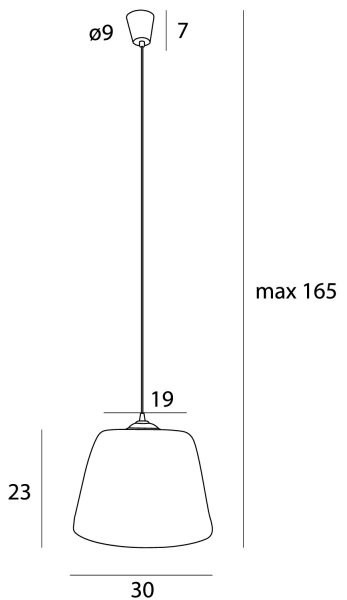 MAXLIGHT P0582 - Lestenec na vrvici POT 1xE27/15W/230V pr. 30 cm bež