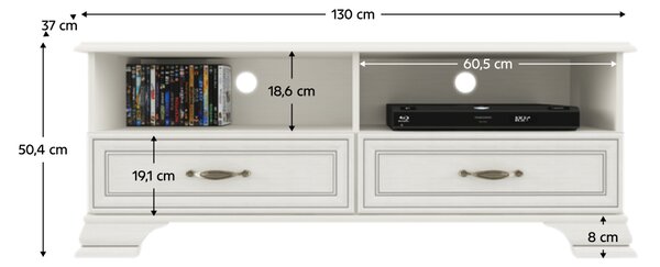 KONDELA TV miza 2s, woodline krem, TIFFY 14