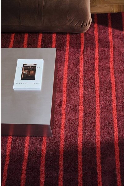 Rdeč/bordo rdeč bombažen tekač 80x250 cm Mika – Jotex