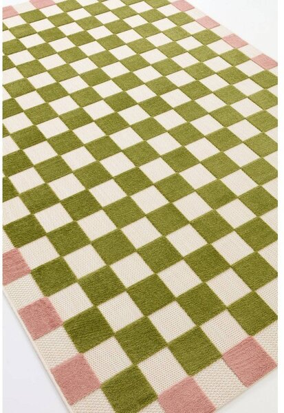 Zelena/rožnata notranja in zunanja preproga 200x290 cm Enja – Jotex