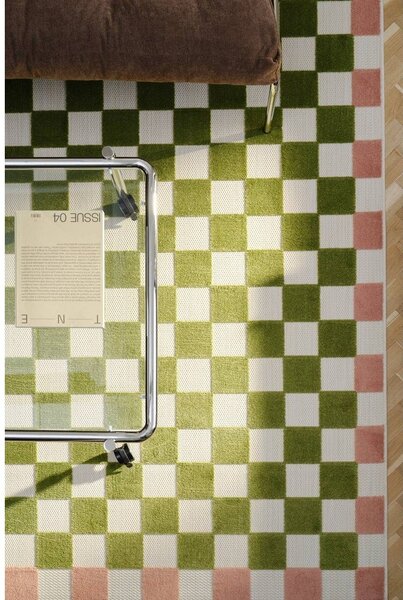 Zelena/rožnata notranja in zunanja preproga 200x290 cm Enja – Jotex