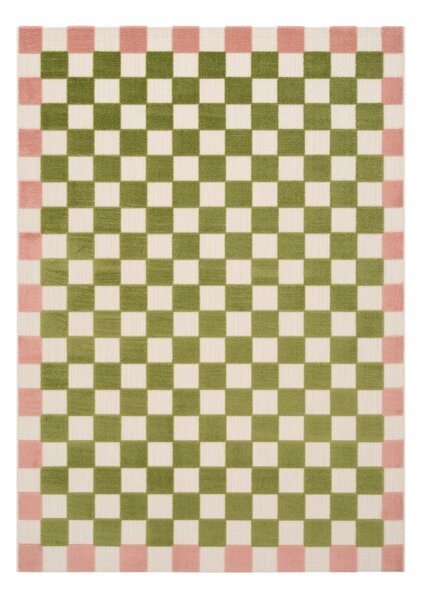 Zelena/rožnata notranja in zunanja preproga 200x290 cm Enja – Jotex