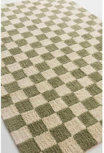 Zelena/kremno bela bombažna preproga 170x240 cm Mela – Jotex