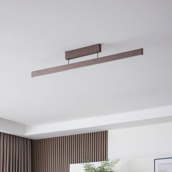 Lucande Smart LED stropna svetilka Mylosh, kava, CCT, Tuya, zatemnjen, Rjava / rjasta, Dnevna soba / jedilnica, Aluminij, Sodobni
