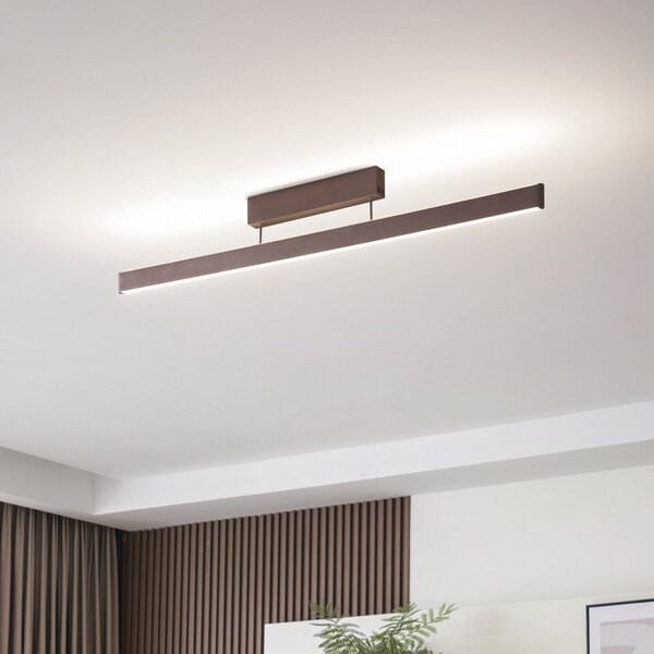 Lucande Smart LED stropna svetilka Mylosh, kava, CCT, Tuya, zatemnjen, Rjava / rjasta, Dnevna soba / jedilnica, Aluminij, Sodobni