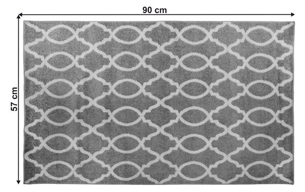 KONDELA Preproga, svetlo siva/slonji vzorec, 57x90, DESTA