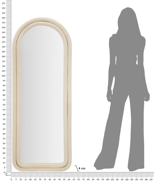 Stensko ogledalo Cloe Cream Velvet