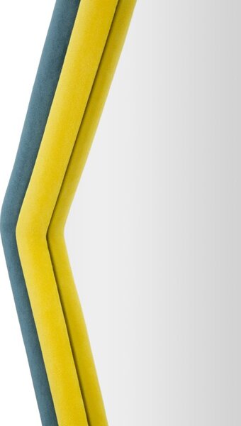 Stensko ogledalo Tony Blue/Yellow Velvet