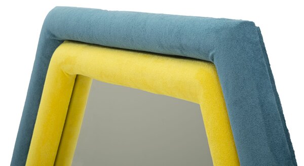 Stensko ogledalo Tony Blue/Yellow Velvet