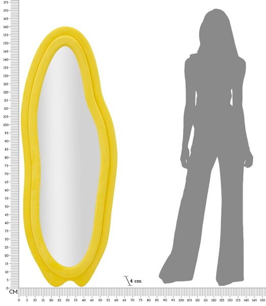 Stensko ogledalo Chanele Yellow