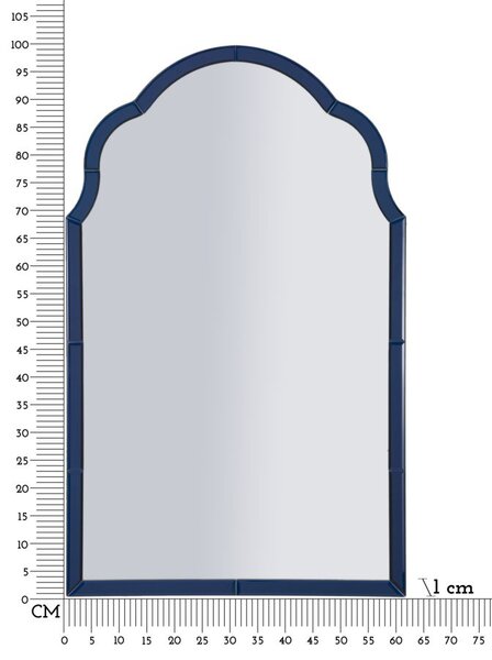 Stensko ogledalo Tangier Blue Medium