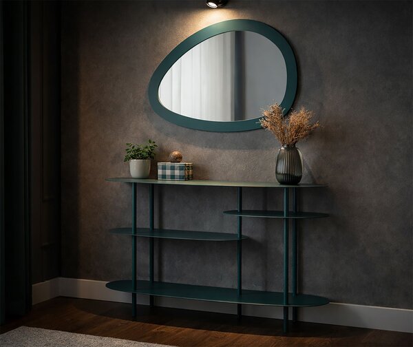 Stensko ogledalo Saturno Teal