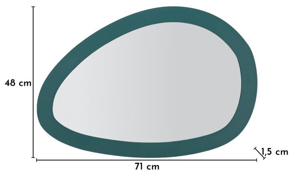 Stensko ogledalo Saturno Teal