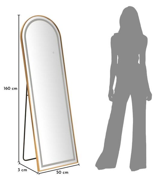 Stojeće ogledalo LED Simple Arc
