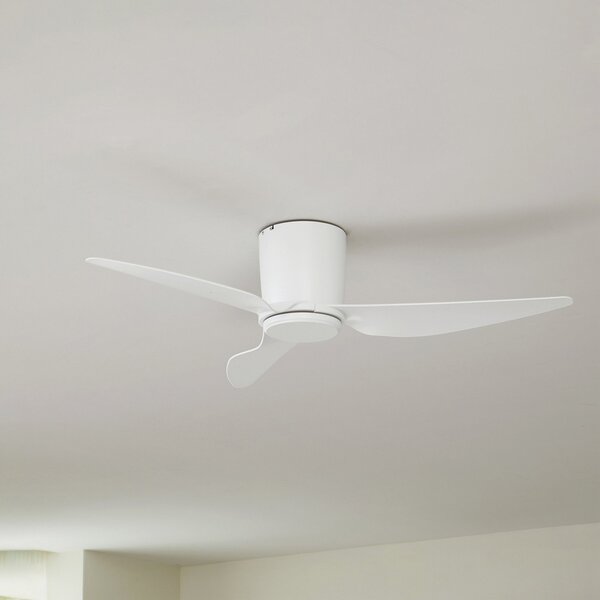Lindby stropni ventilator Aulo, bel, DC, tih, Ø 123 cm, Bela, Dnevna soba / jedilnica, Kovina, Sodobni