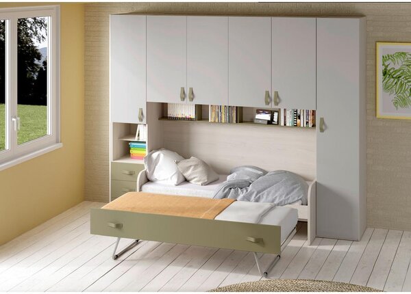 Modern Living Otroška Soba Sephora, Olivno Zelena, Barva Hrasta, Siva