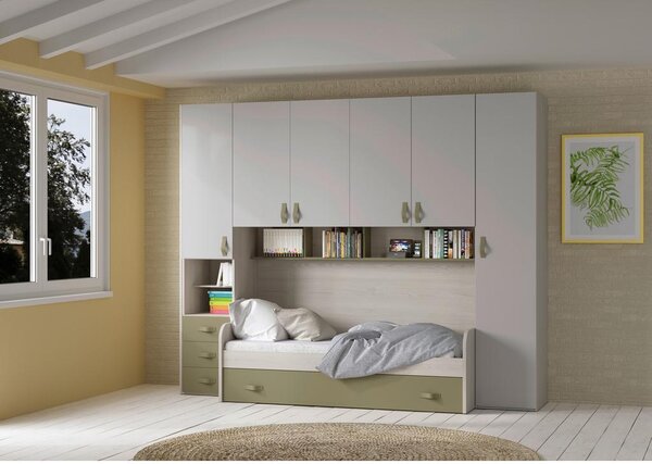 Modern Living Otroška Soba Sephora, Olivno Zelena, Barva Hrasta, Siva