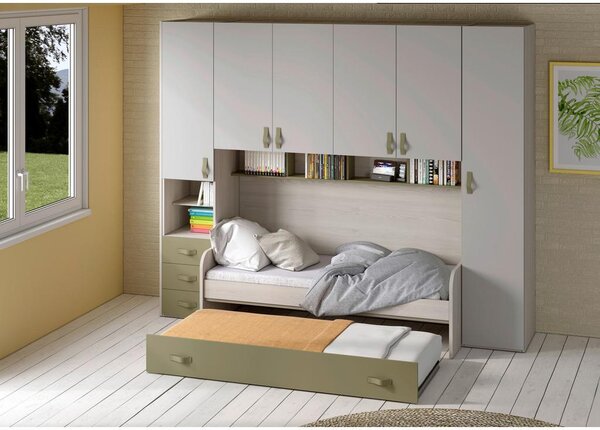 Modern Living Otroška Soba Sephora, Olivno Zelena, Barva Hrasta, Siva