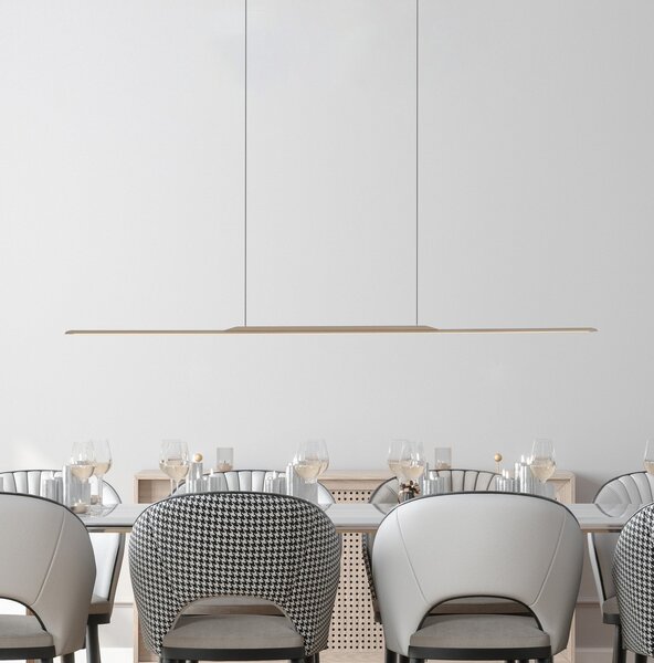 PURE LED-visoka svetilka Surface, bronasta, 125 cm, aluminij, 3.000 K, zatemnjen, Bronasta / starinska medenina, Dnevna soba / jedilnica, Aluminij, Sodobni
