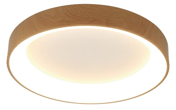Mantra Iluminación LED stropna svetilka Niseko II CCT z daljinskim upravljalnikom Ø38cm, zatemnjen, Les, Dnevna soba / jedilnica, Aluminij, Sodobni