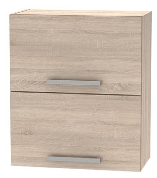 KONDELA Zgornja nagibna omarica 2DV, hrast sonoma, NOVA PLUS NOPL-008-VH