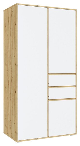 OMARA S KLASIČNIMI VRATI, bela, hrast artisan