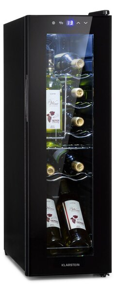 Klarstein Shiraz 12 Slim, avtomat za vino, 32 l, 12 steklenic, 85 W, 5-18 °C, nadzorna plošča na dotik