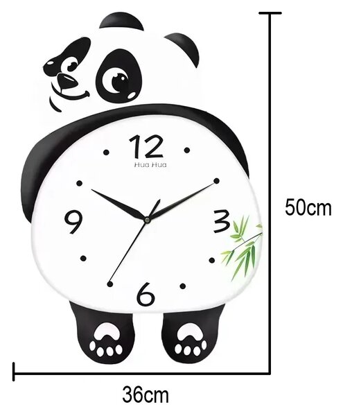 Pandatime™ Plešoča Led Stenska Ura Z Motivom Pande